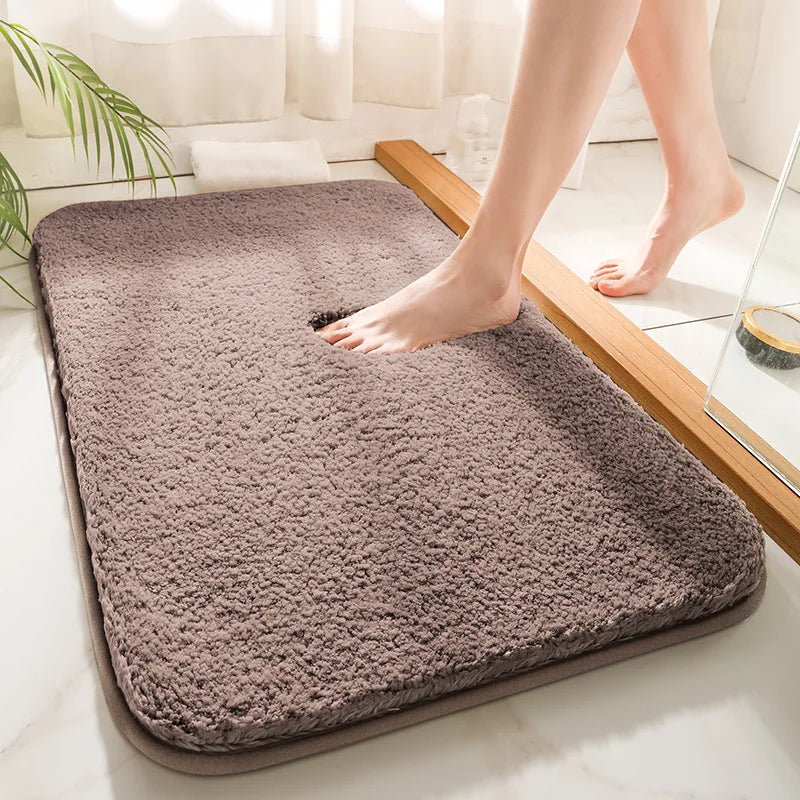Nevav Premium Microfiber Bath Mat - Super Absorbent Plush Non-Slip Bathroom Rug